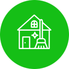 cleaning home icon